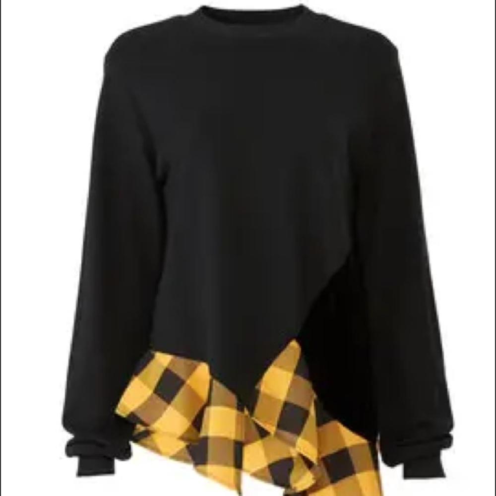 Clu Contrast Ruffles Colorblock Pullover - Picture 4 of 4
